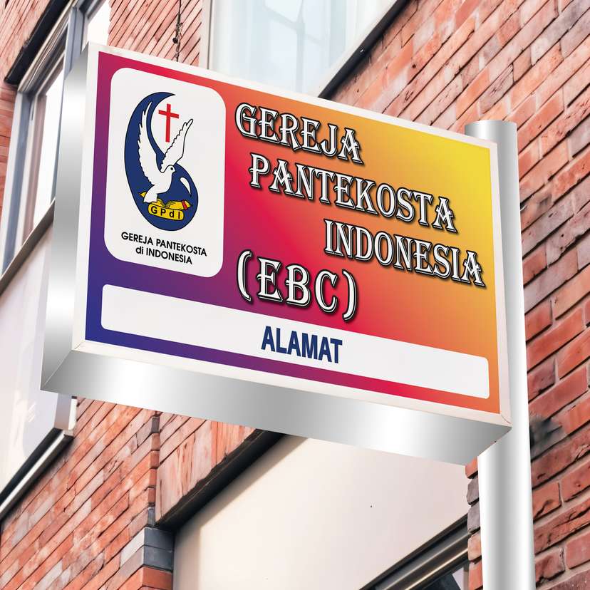 Neonbox Gereja Dengan Konsep Bendera Logo - Image 1