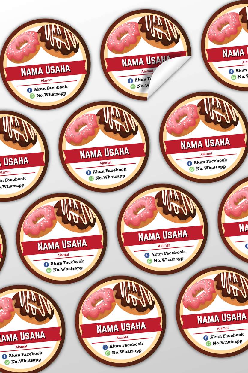 Sticker label  A3 kue - Image 1