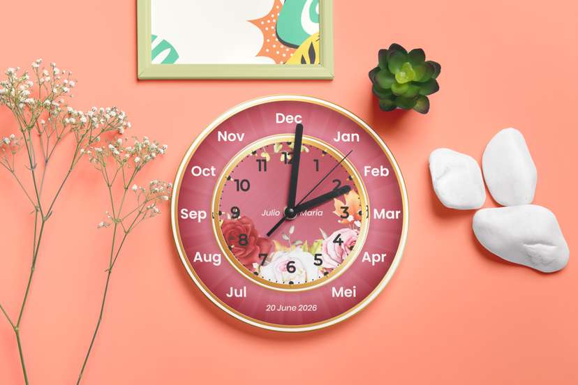 Jam Dinding Bunga - Image 1