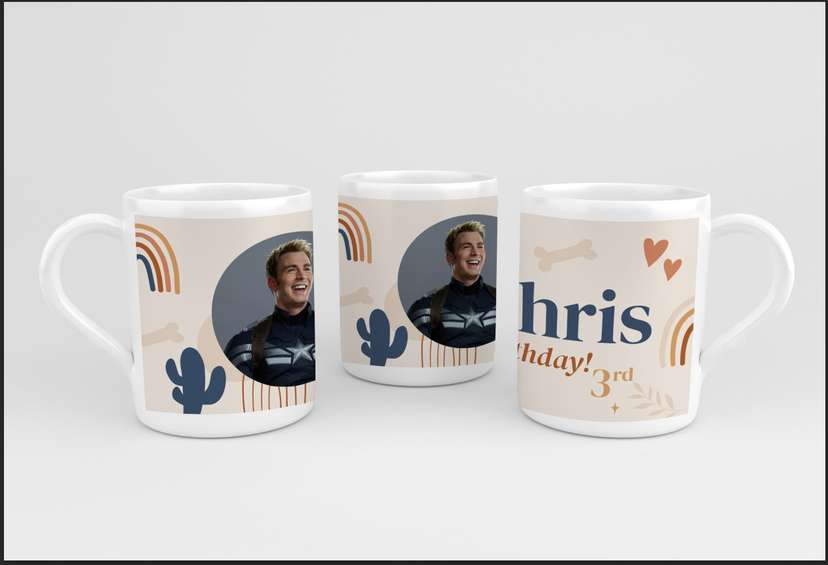 Design Mug Ulang Tahun Tema Coklat - Image 1