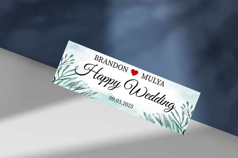 Wedding Plat Bunga Hijau - Image 1