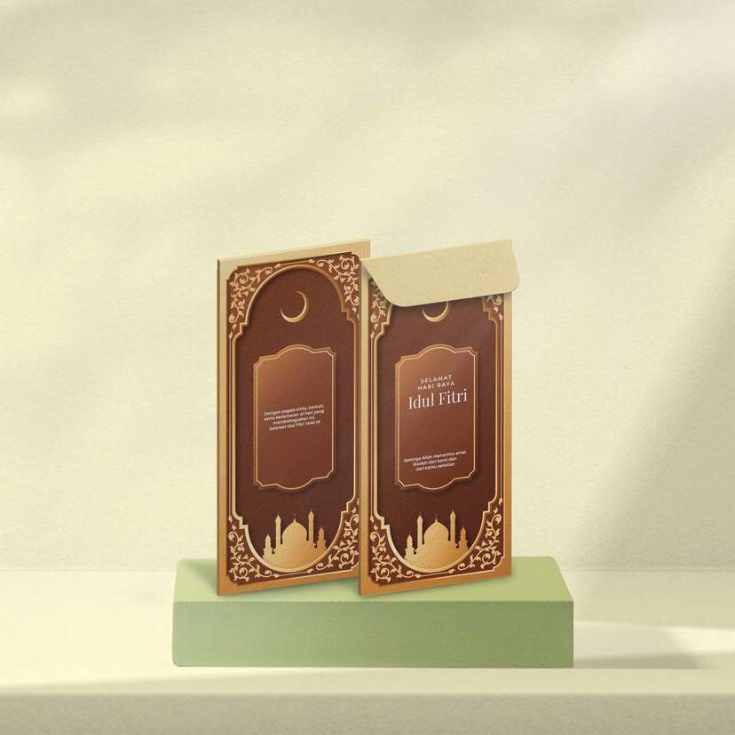 Amplop Idul Fitri Coklat Kayu - Image 1