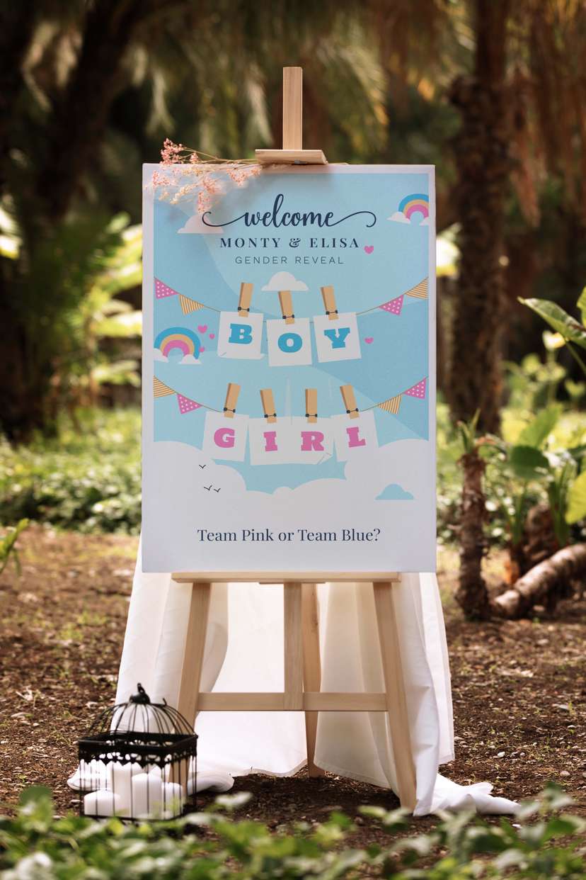 Welcome Sign For Gender Reveral Party - Image 1
