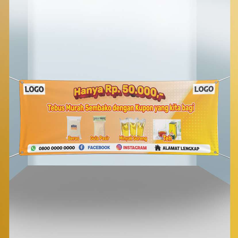 Baliho Tebus Murah Kuning Orange - Image 1