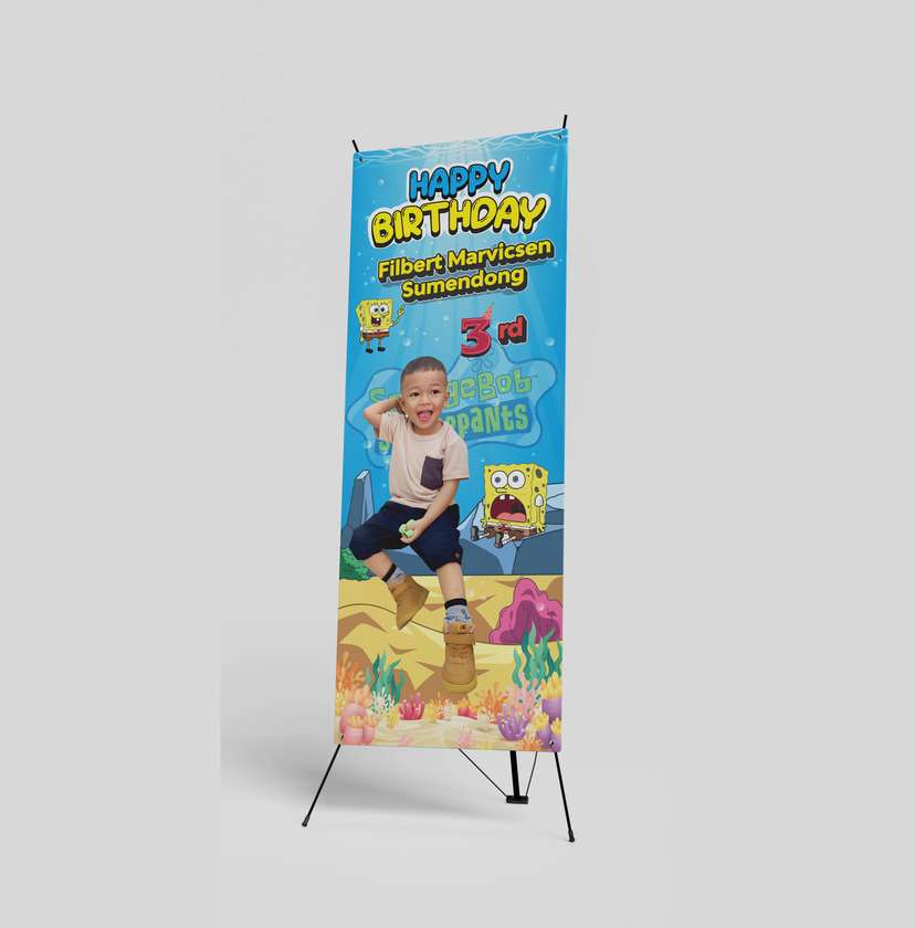 Banner Ulang Tahun Tema Spongebob - Image 1