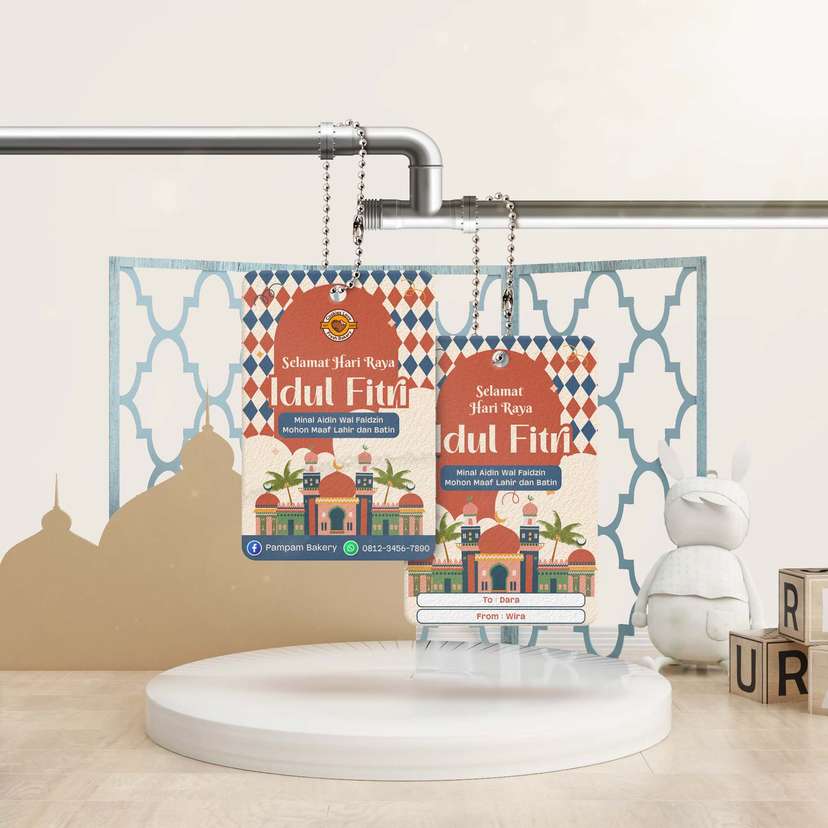 Hang Tag Idul Fitri Geometris Masjid - Image 1