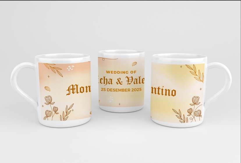 Design mug wedding orange - Image 1