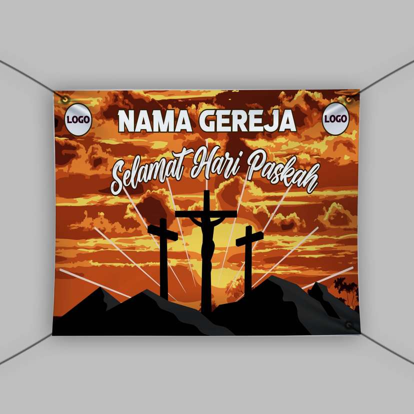 Baliho Paskah Sore Hari 3 Salib - Image 1