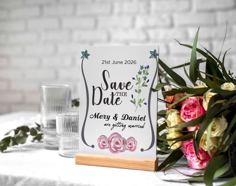 Wedding Acrylic Minimalist Concept - Image 1