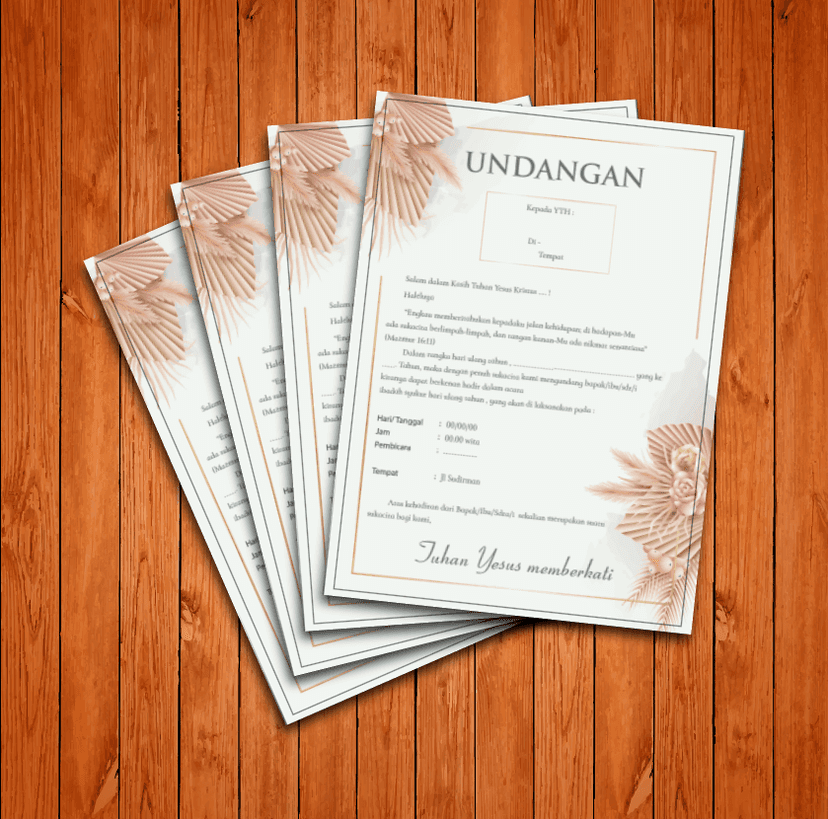 Undangan Ulang Tahun Kristen - Image 1