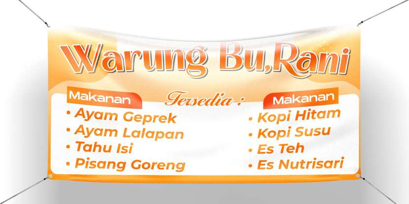 Banner Warung Makan Tema Orange - Image 1