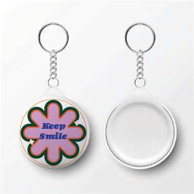Gantungan Kunci Pin Keep Smile - Image 1