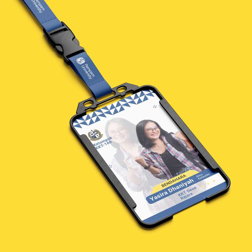 ID Card Mahasiswa Peserta KKT KKN Biru Elegan - Image 1