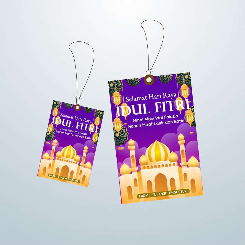 HangTag Idul Fitri Pink Gold - Image 1