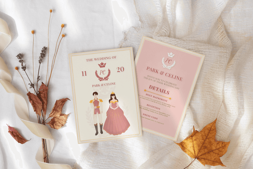 Undangan Wedding Dua Sisi Simple dan Elegan - Image 2