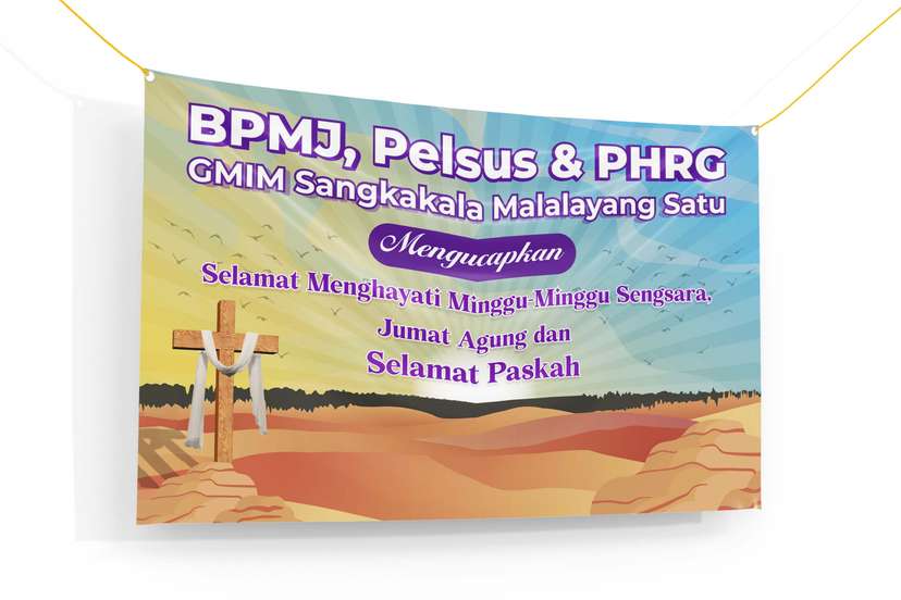 Banner Ucapan Selamat Paskah Simple - Image 1