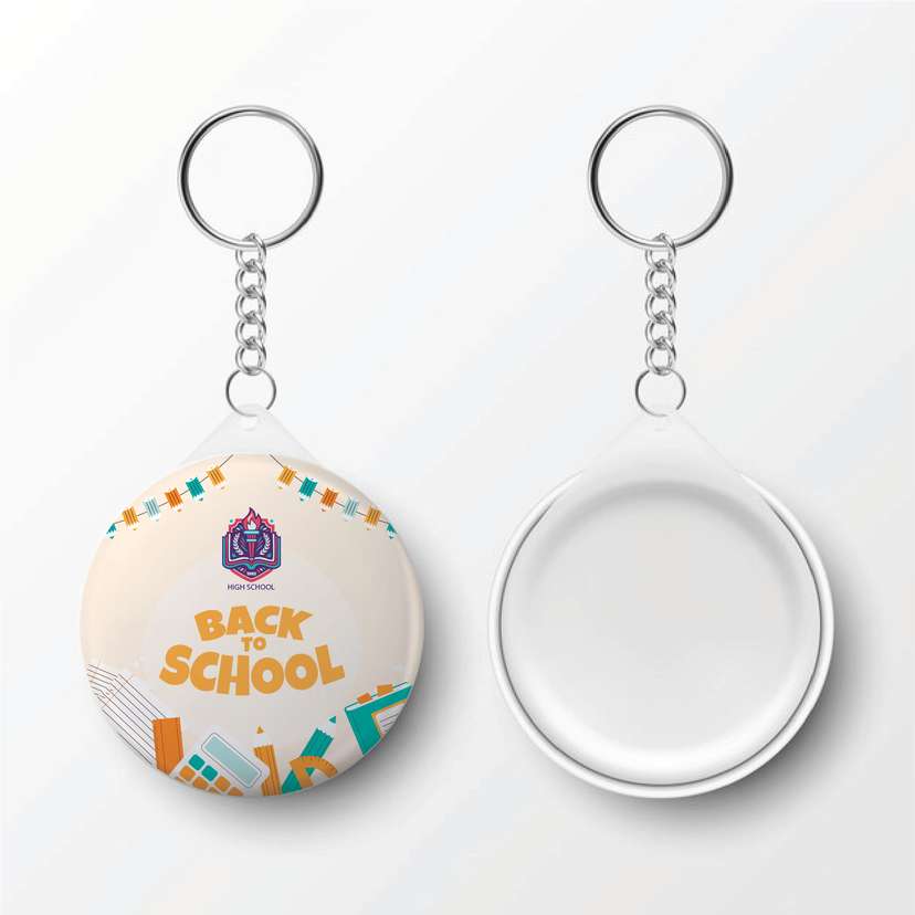 Pin Gantungan Kunci "Welcome Back to School" - Image 1