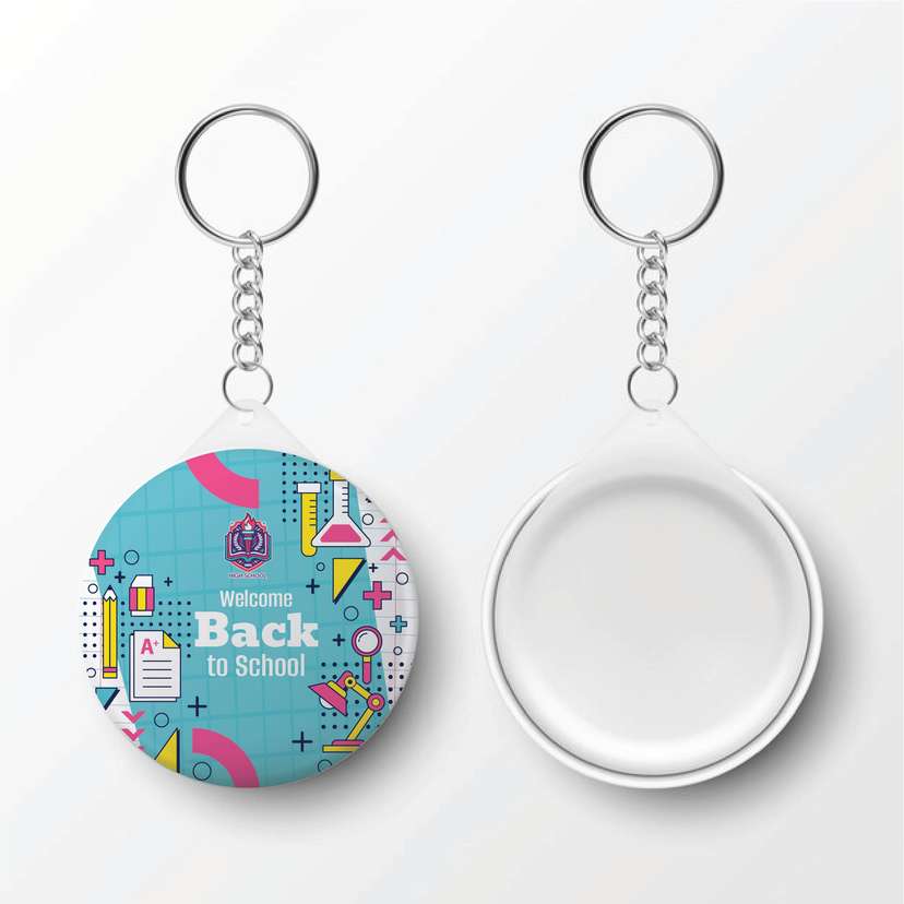 Pin Gantungan Kunci "Welcome Back to School" - Image 1