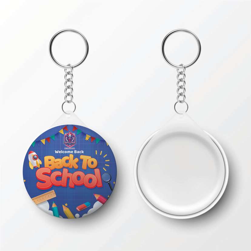 Pin Gantungan Kunci "Welcome Back to School" - Image 1