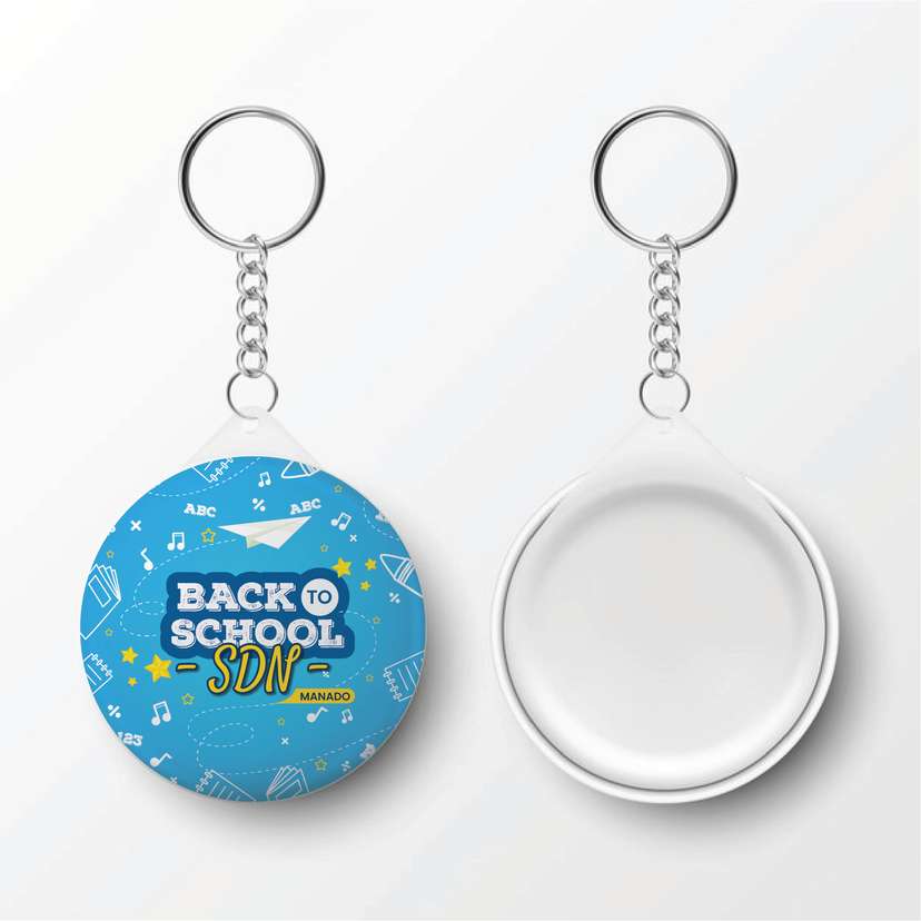 Pin Gantungan Kunci "Welcome Back to School" - Image 1