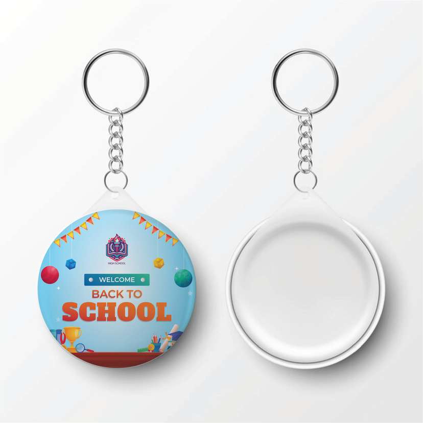 Pin Gantungan Kunci "Welcome Back to School" - Image 1