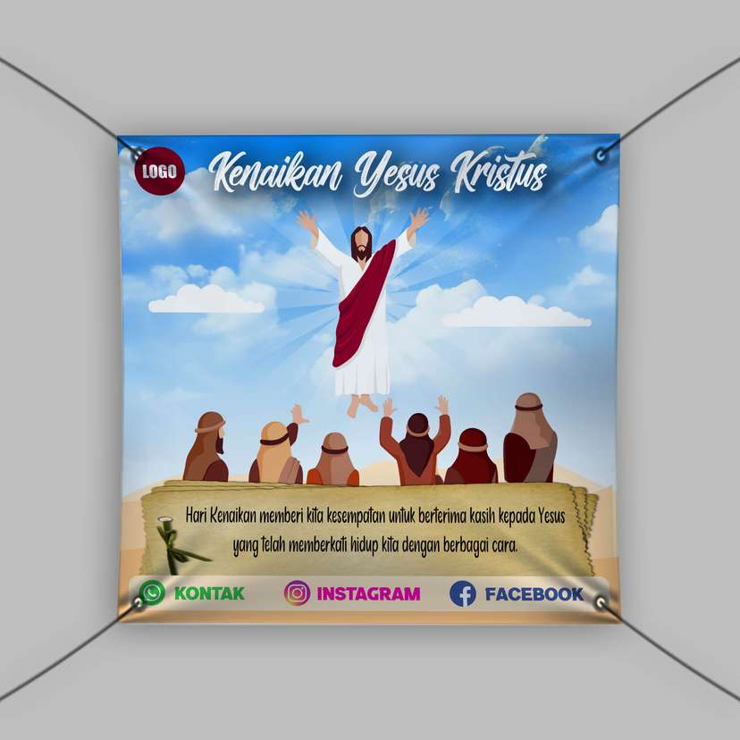 Baliho Kenaikan Yesus Kristus Thema Langit - Image 1