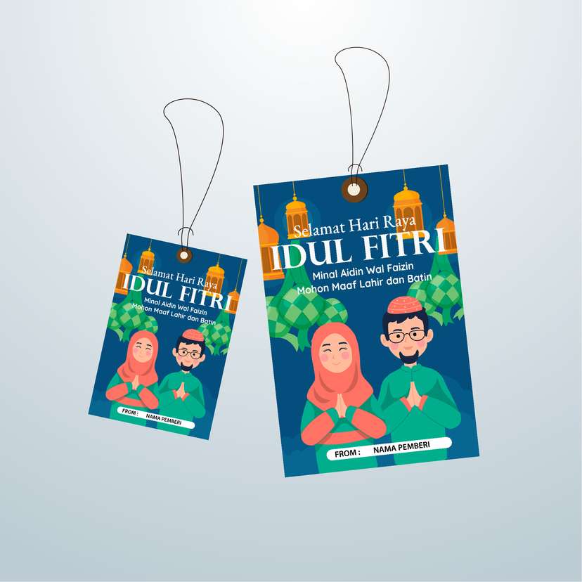 HangTag Lebaran Ketupan Biru - Image 1