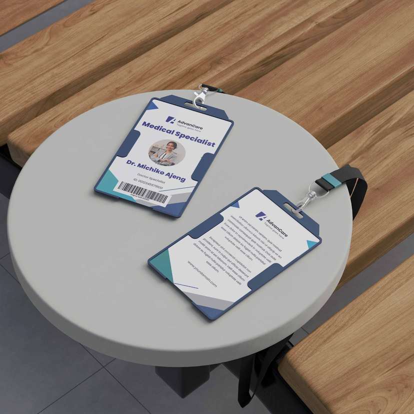 ID Card Karyawan Perusahaan Biru Putih - Image 2