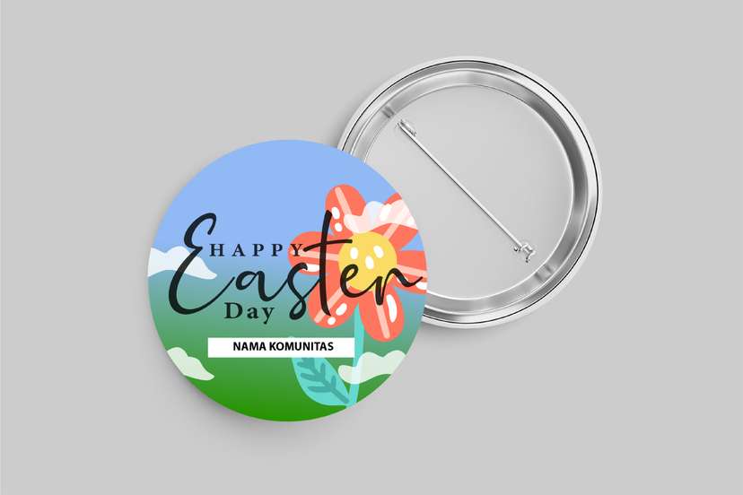 Pin Peniti Paskah Bunga Mawar - Image 1