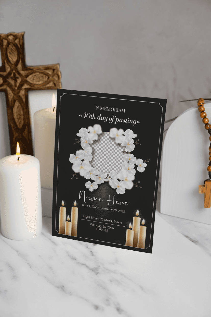 Undangan Duka 40 Hari Meninggal  - Image 1