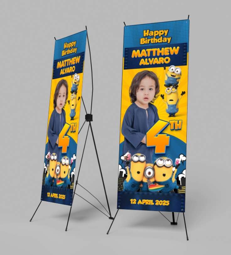 Banner Ulang Tahun Tema Minion - Image 1