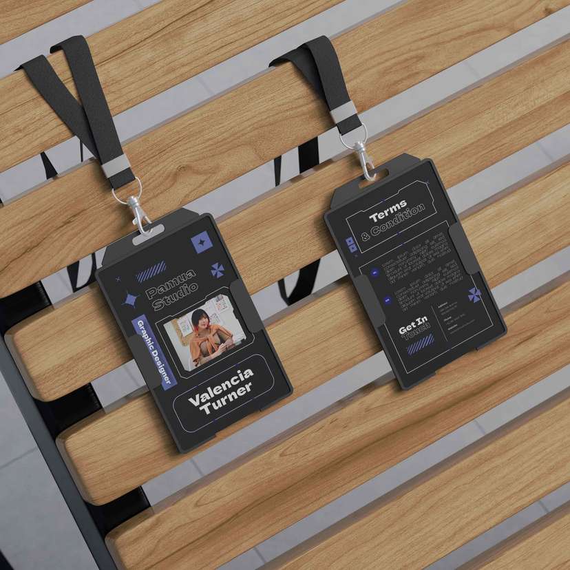 ID Card Pegawai Perusahaan Tema Gelap Minimalist - Image 1