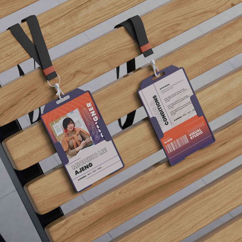 ID Card Pegawai Perusahaan Modern Fresh Penuh Energi - Image 1