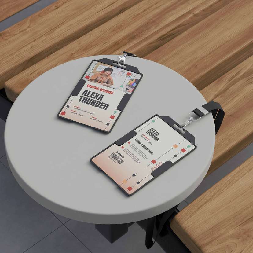 ID Card Pegawai Perusahaan Gaya Unik Kreatif Profesional - Image 2