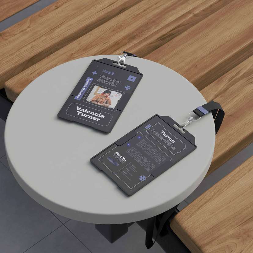 ID Card Pegawai Perusahaan Tema Gelap Minimalist - Image 2