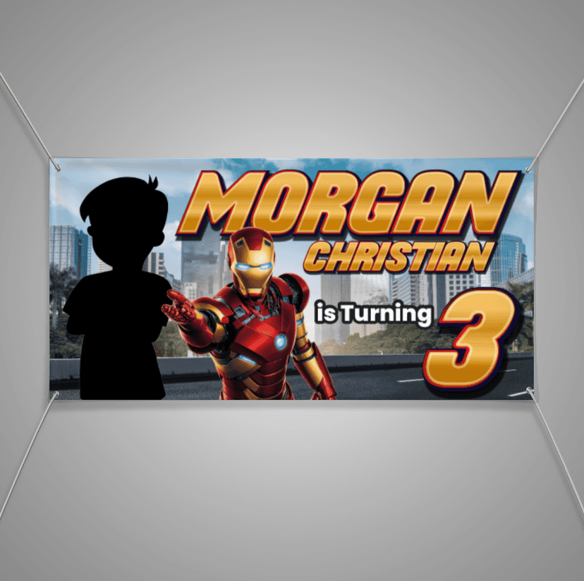 Baliho Ulang Tahun Super Hero - Image 1