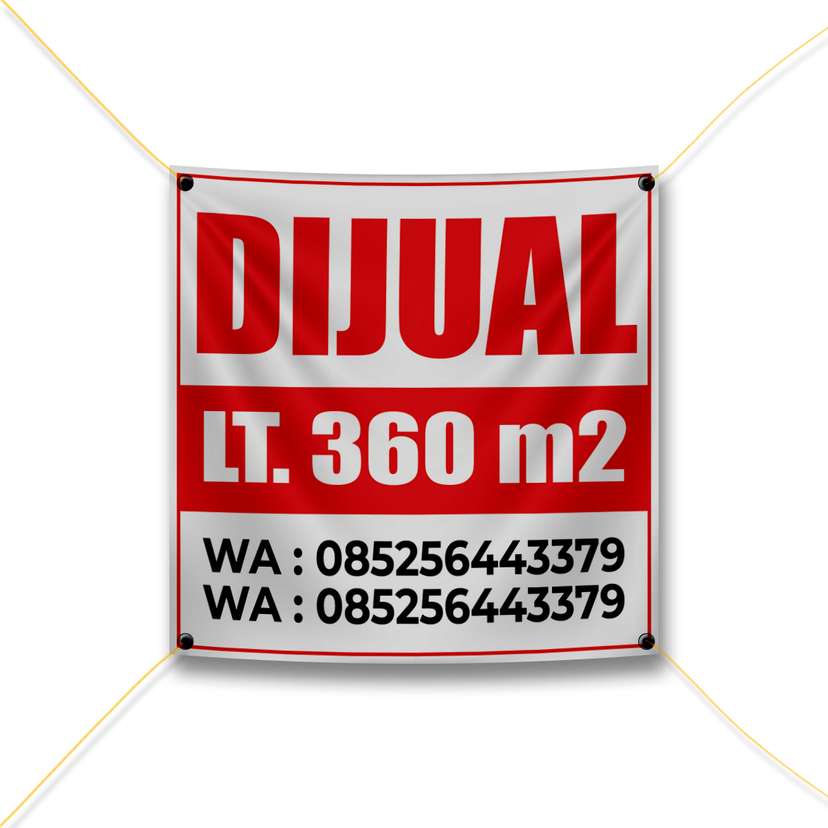 Banner Informasi Tanah Dijual Merah - Image 1