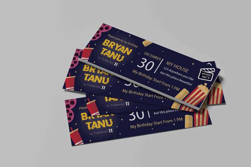 Birthday Movie Ticket - Image 1