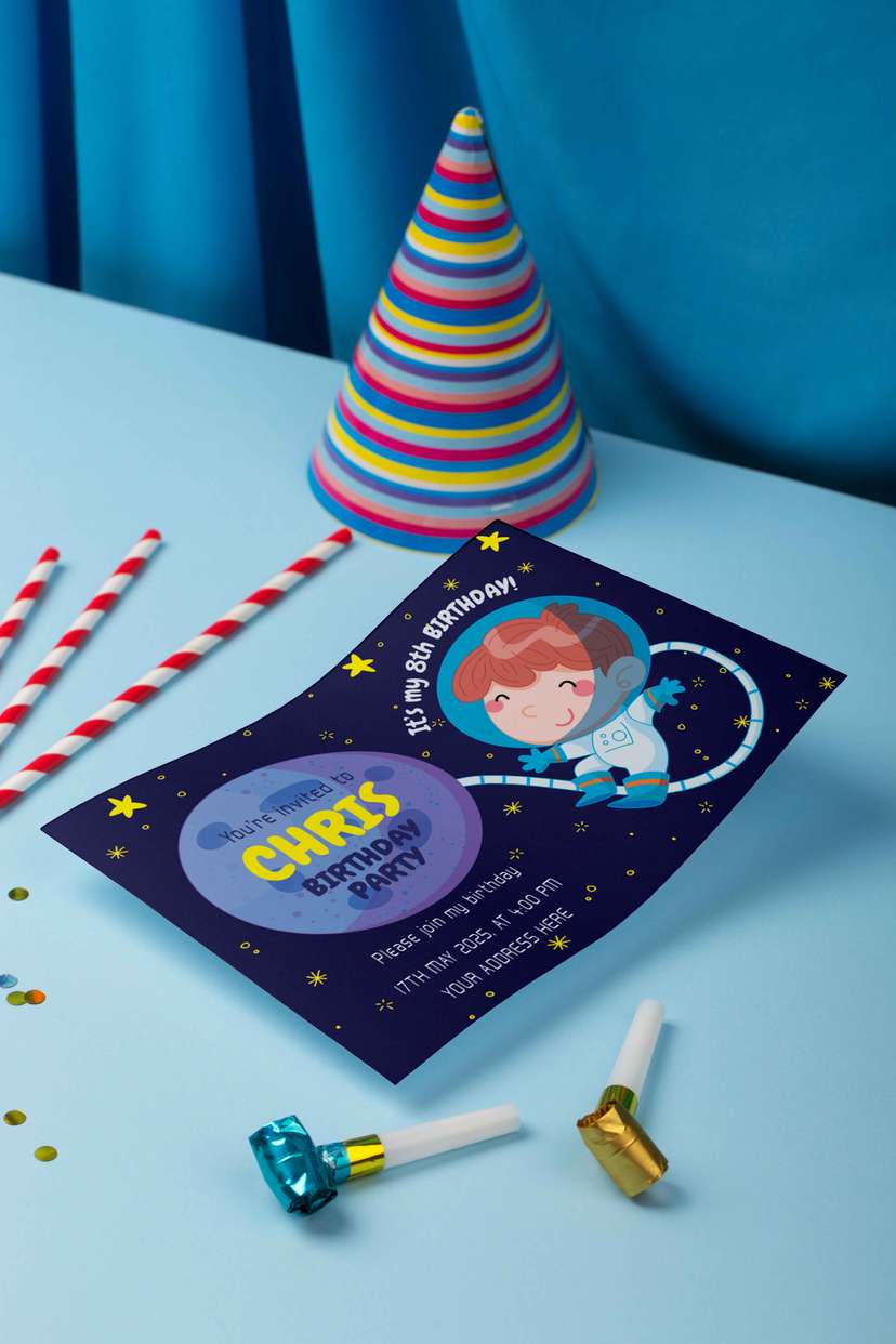 Undangan Ulang Tahun Outer Space Adventure - Image 1