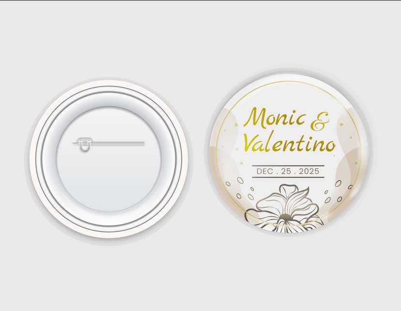 Elegant Wedding Save the Date Pin - Image 1