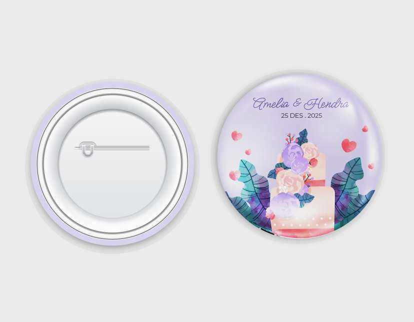 Elegant Wedding Cake Pin Design - Image 1