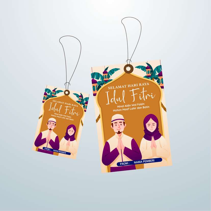 HangTag Idul Fitri Lampu ungu - Image 1