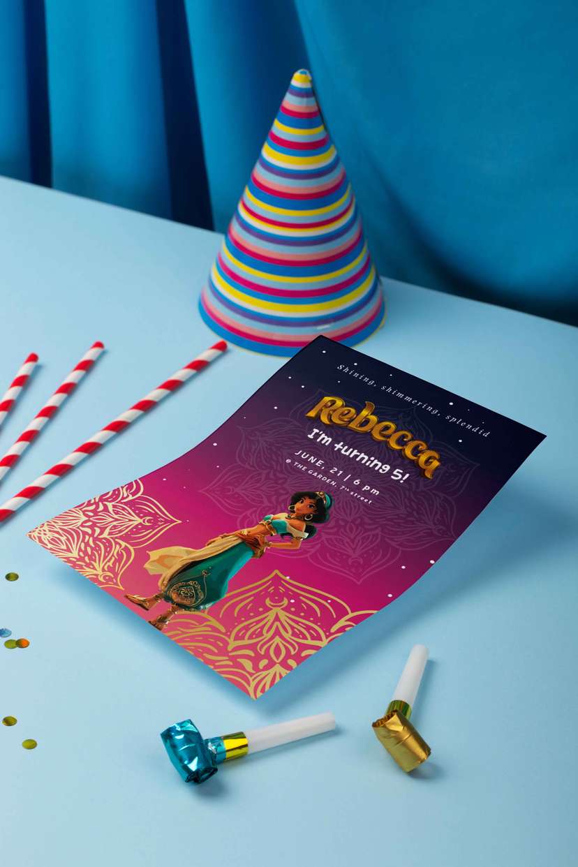 Arabian Princess Birthday Invitation - Image 1