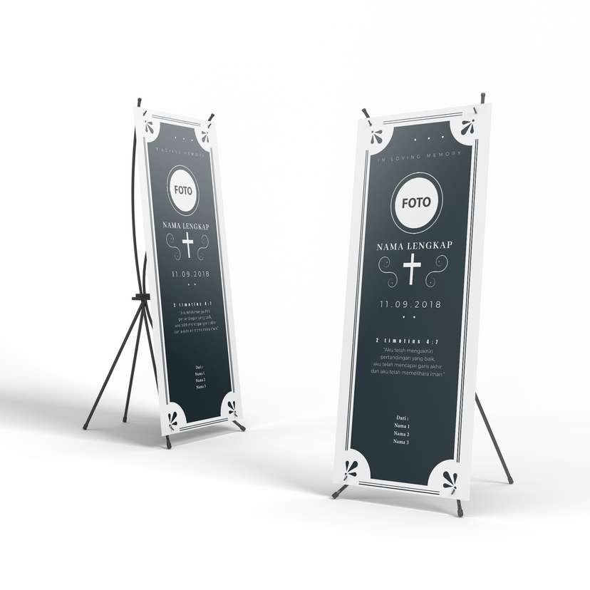 Banner Duka Hitam dan Putih Elegan - Image 1