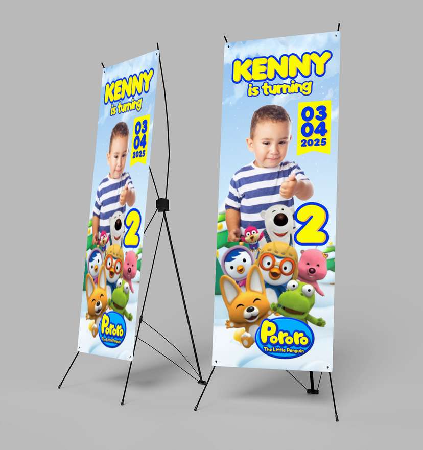 Banner Ulang Tahun Tema Pororo The Little Pinguin - Image 1