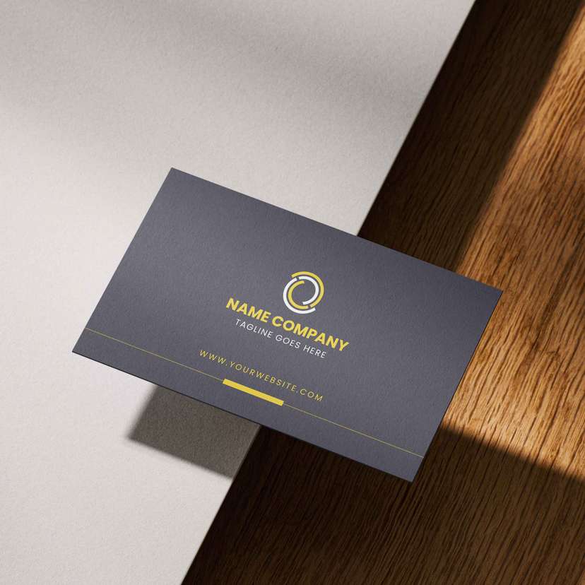 Kartu Nama Karyawan Perusahaan Tema Hitam Kuning - Image 2