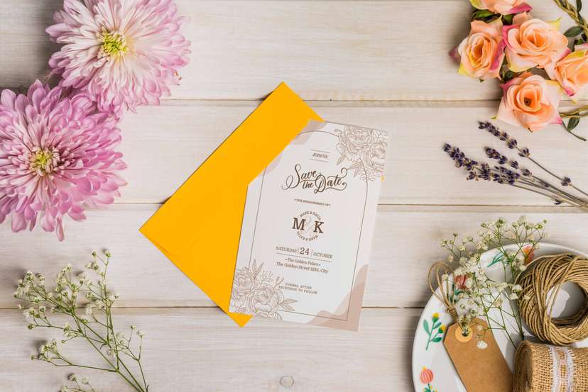 Undangan Tunangan Nuansa Coklat Natural Klasik - Image 1