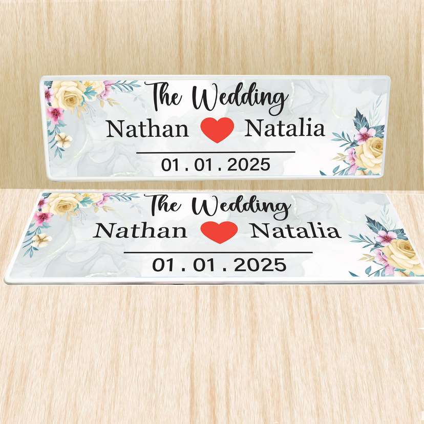 Wedding Plat Nuansa Biru berbunga - Image 1