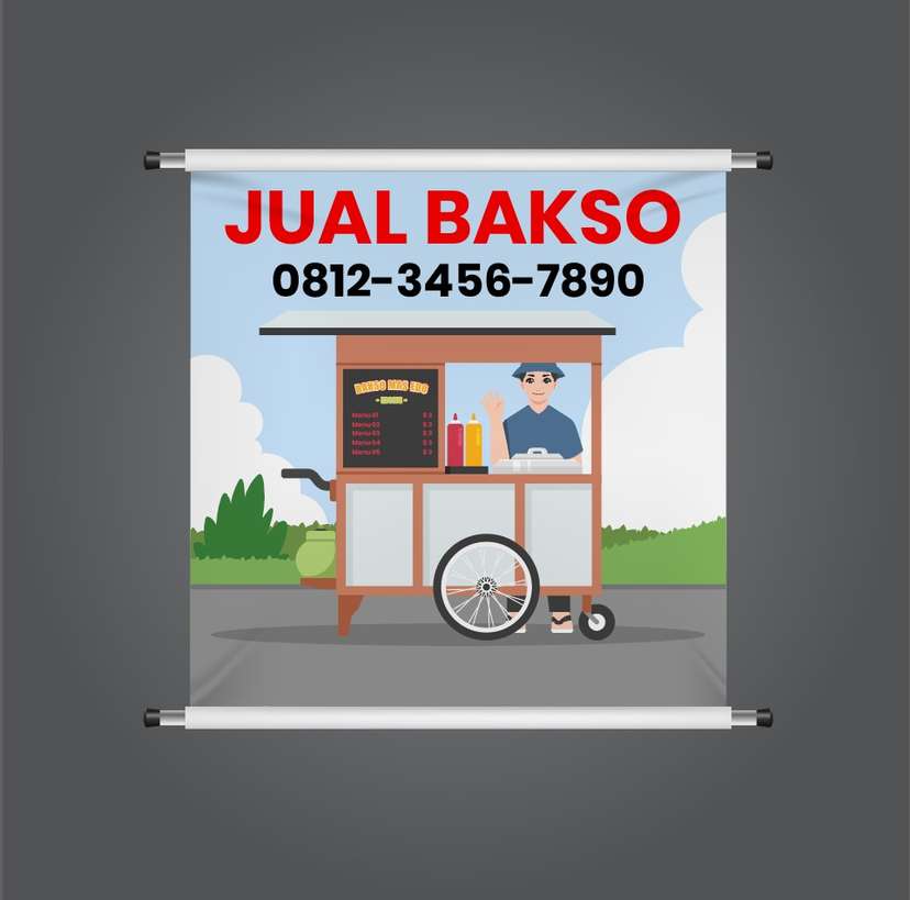 Desain Baliho Jual Bakso – Warung Bakso Mobile - Image 1