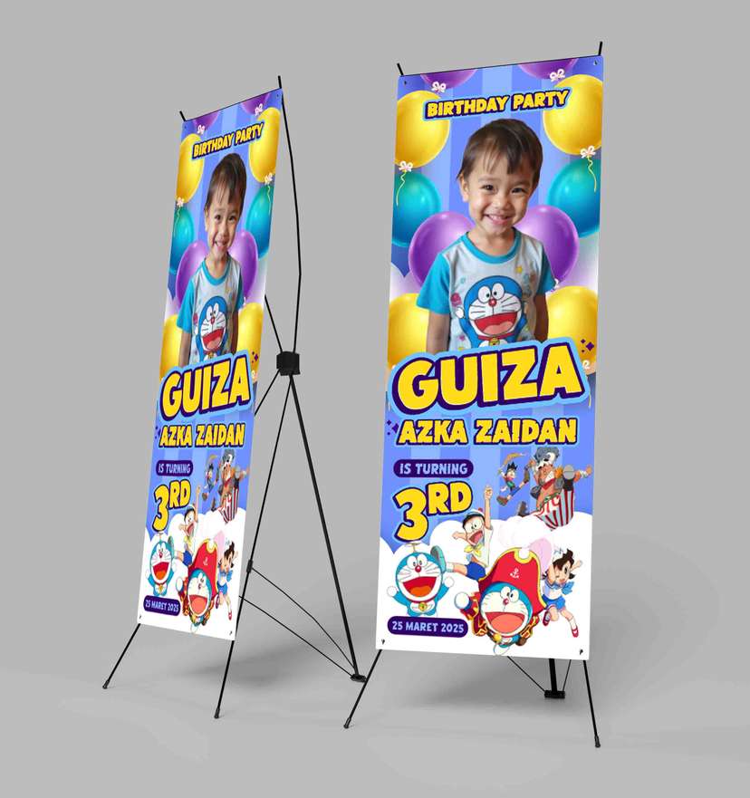 Banner Ulang Tahun Tema Doraemon - Image 1